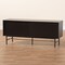 Baxton Studio Truett Modern Dark Brown Finished Wood and Two-Tone Black and Gold Metal TV Stand 226-12494-ZORO - alternate 5